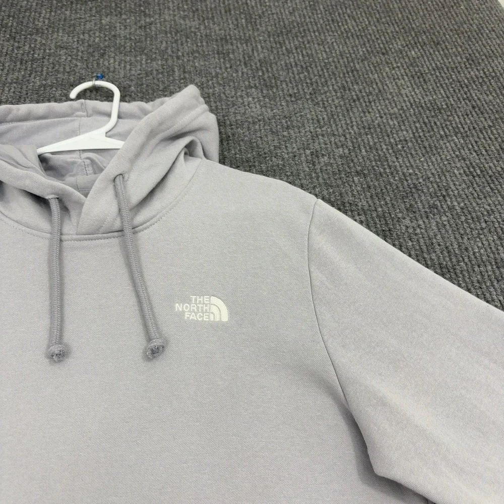 The North Face Hoodie Womens M Grey Cotton Polyester Circular Design Casual